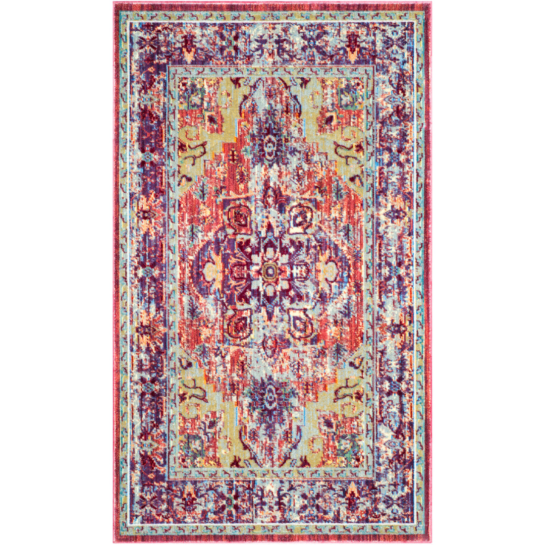 SAFAVIEH Claremont CLR664A Purple / Coral Rug Image 1