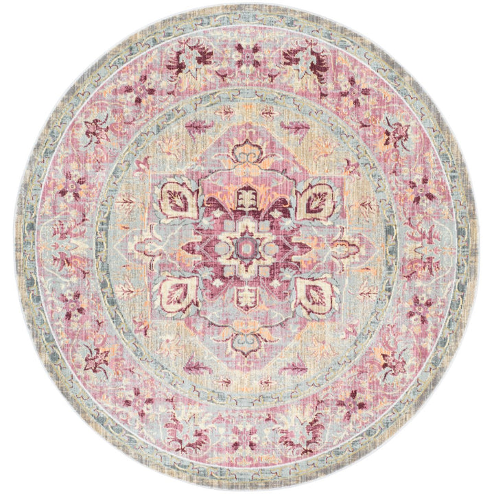 SAFAVIEH Claremont Collection CLR664D Grape / Blue Rug Image 4