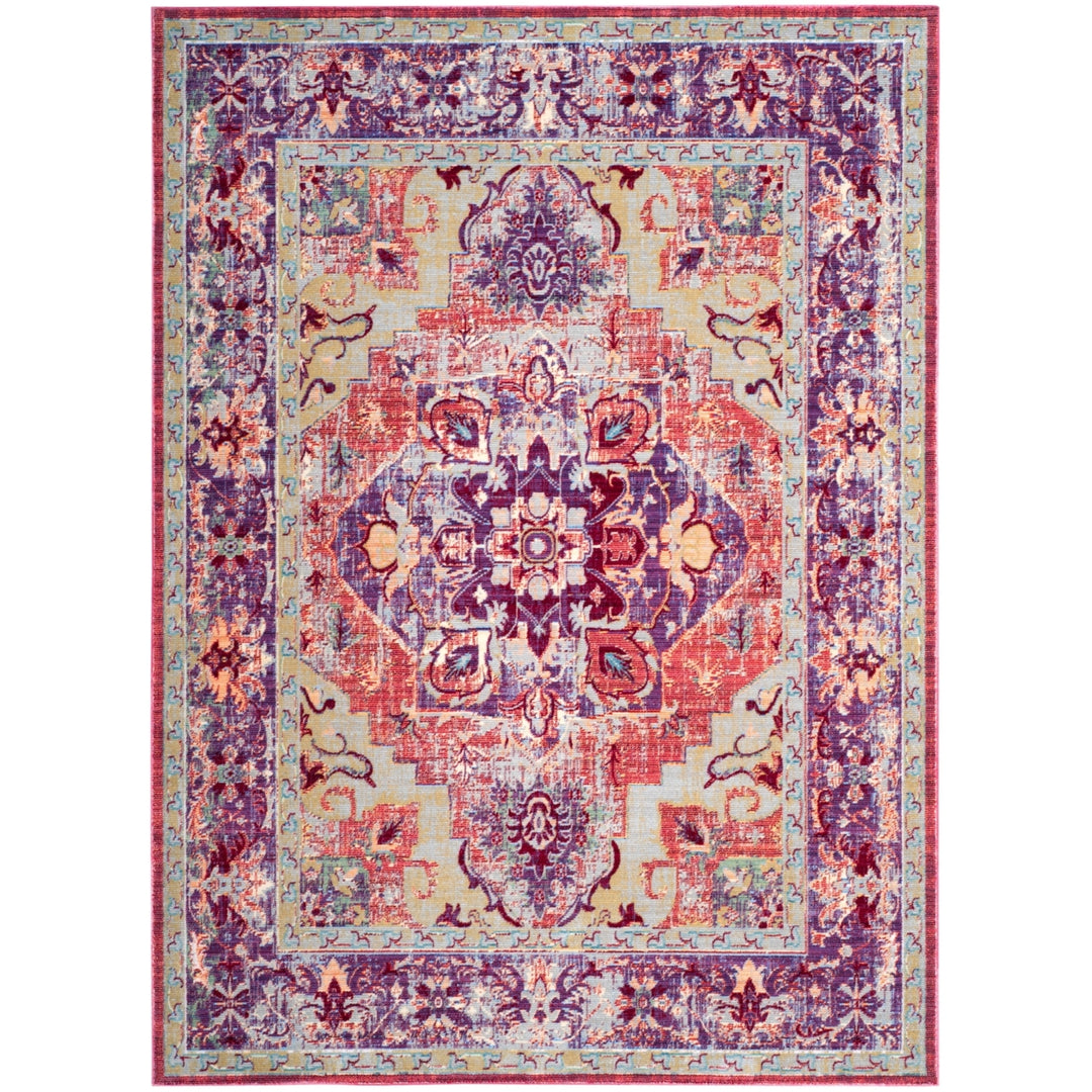 SAFAVIEH Claremont CLR664A Purple / Coral Rug Image 9