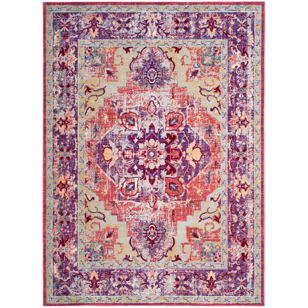 SAFAVIEH Claremont CLR664A Purple / Coral Rug Image 1