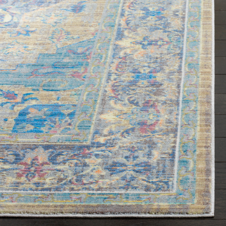 SAFAVIEH Claremont Collection CLR664C Blue / Gold Rug Image 7