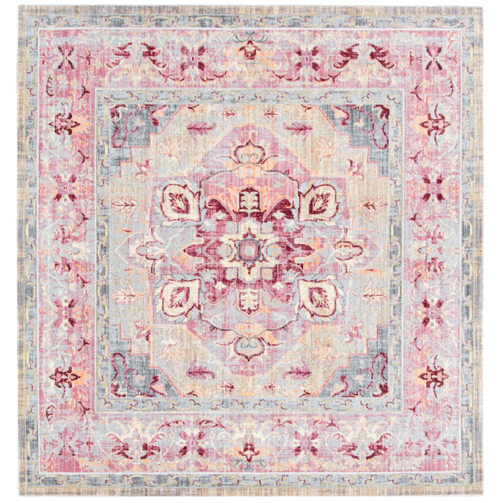 SAFAVIEH Claremont Collection CLR664D Grape / Blue Rug Image 6