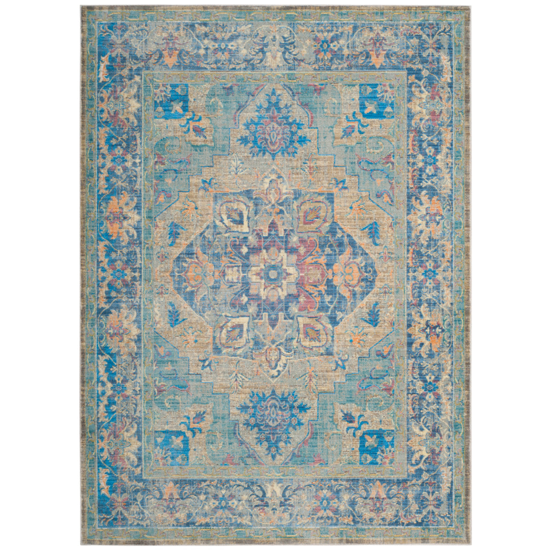 SAFAVIEH Claremont Collection CLR664C Blue / Gold Rug Image 1