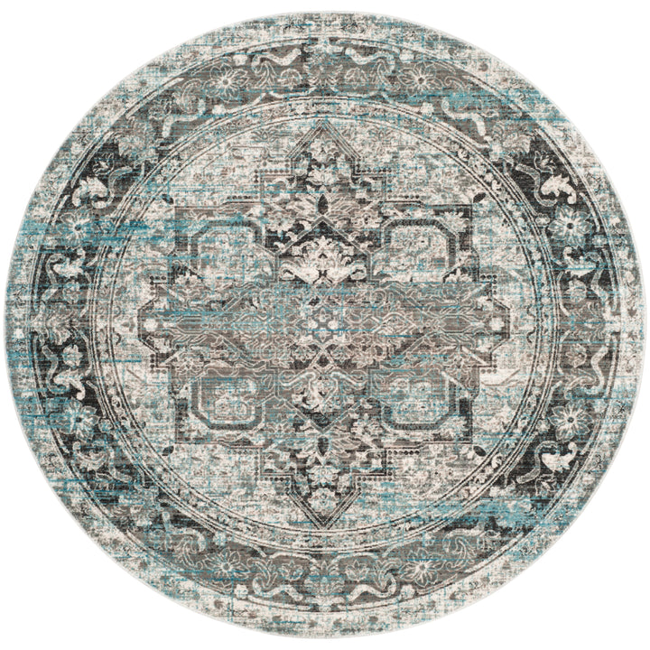 SAFAVIEH Claremont Collection CLR665G Ivory / Grey Rug Image 4