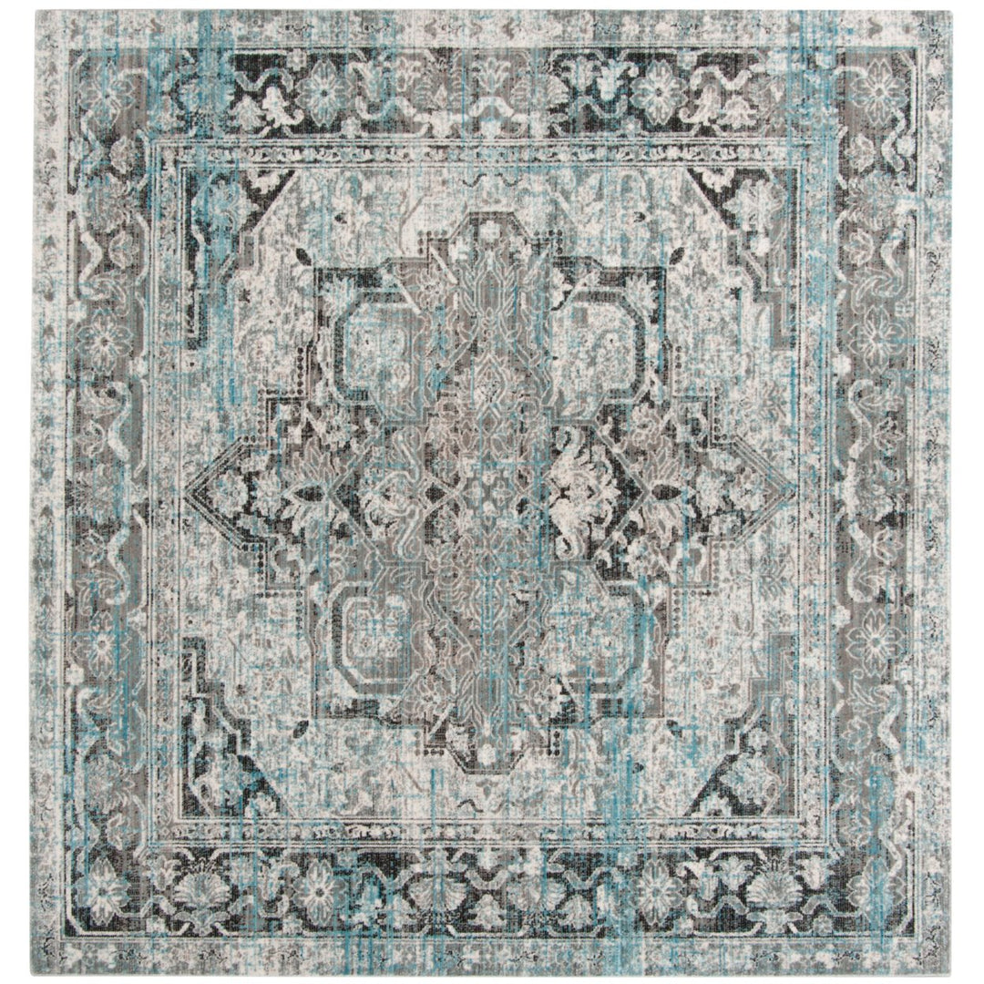 SAFAVIEH Claremont Collection CLR665G Ivory / Grey Rug Image 6