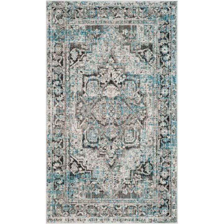 SAFAVIEH Claremont Collection CLR665G Ivory / Grey Rug Image 8