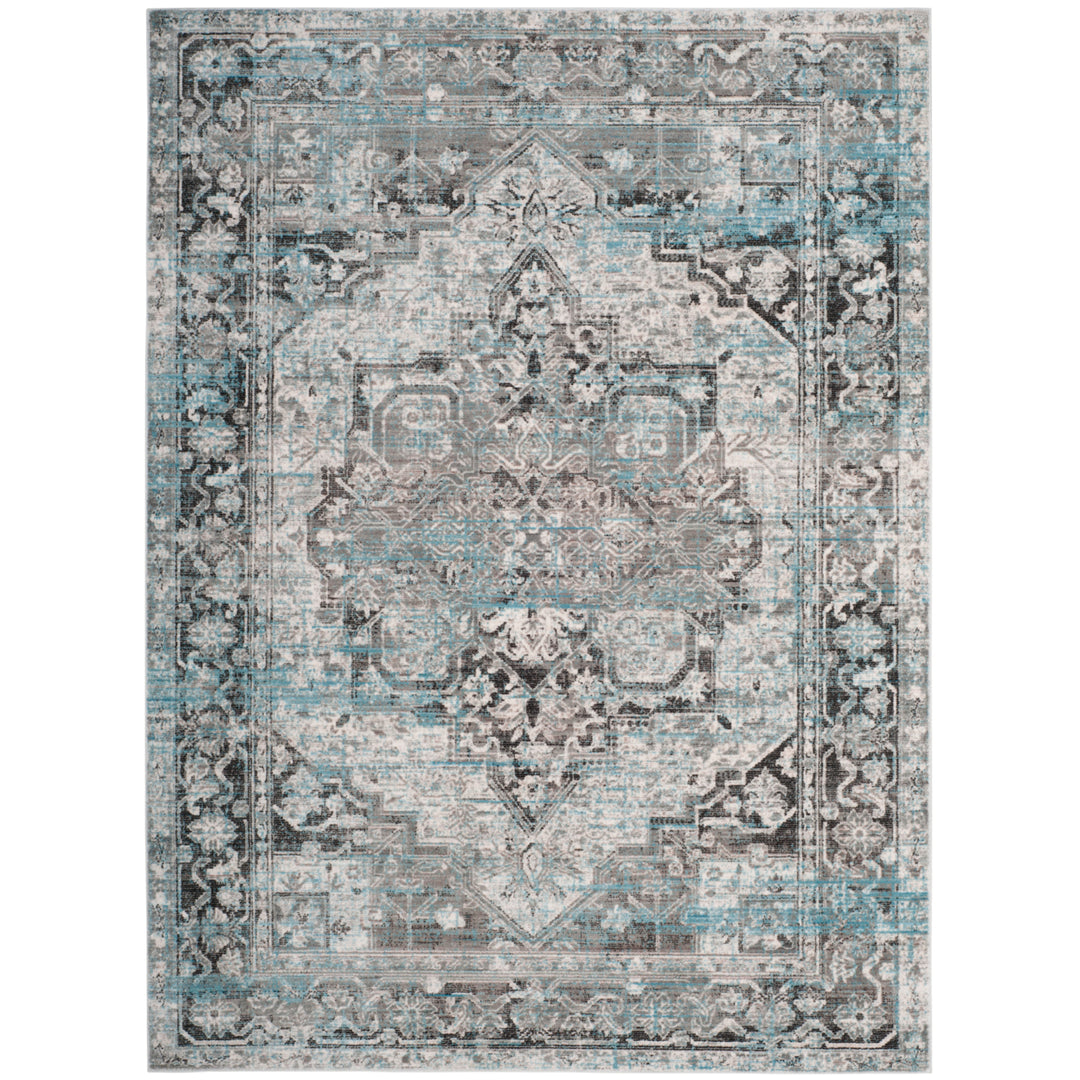 SAFAVIEH Claremont Collection CLR665G Ivory / Grey Rug Image 9