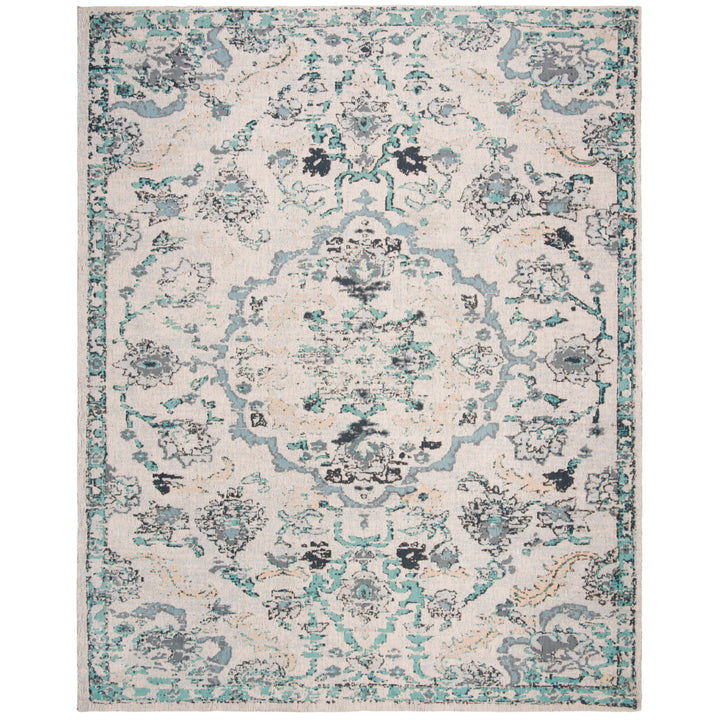 SAFAVIEH Classic Vintage CLV102F Grey / Turquoise Rug Image 1