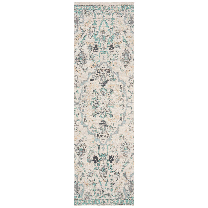 SAFAVIEH Classic Vintage CLV102F Grey / Turquoise Rug Image 3