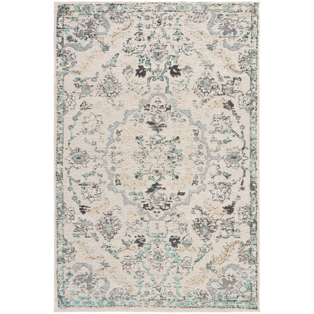 SAFAVIEH Classic Vintage CLV102F Grey / Turquoise Rug Image 1