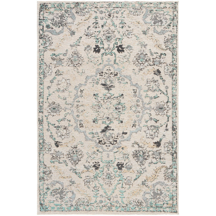 SAFAVIEH Classic Vintage CLV102F Grey / Turquoise Rug Image 1