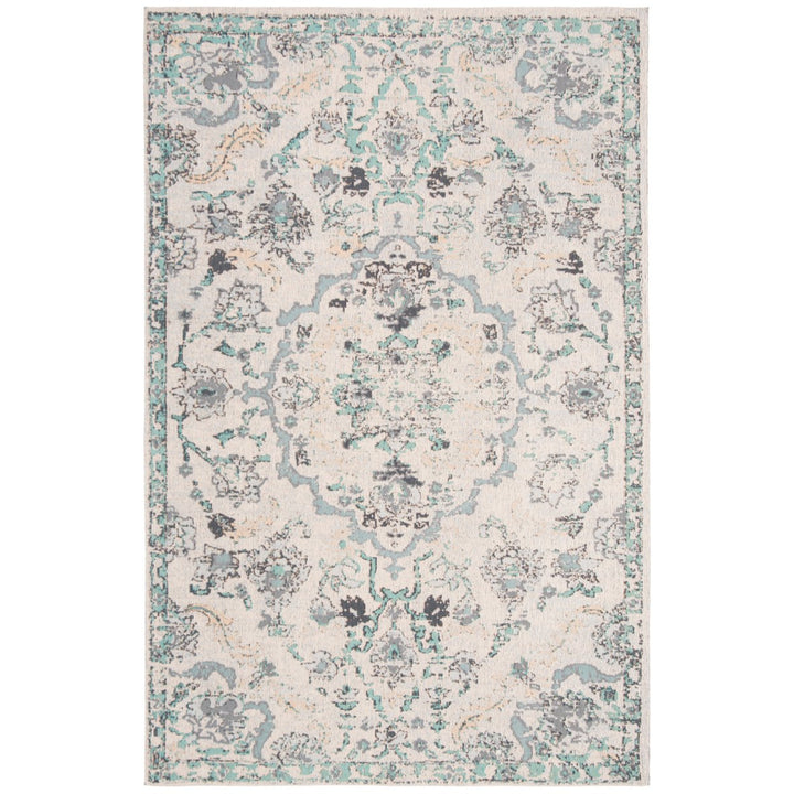 SAFAVIEH Classic Vintage CLV102F Grey / Turquoise Rug Image 1