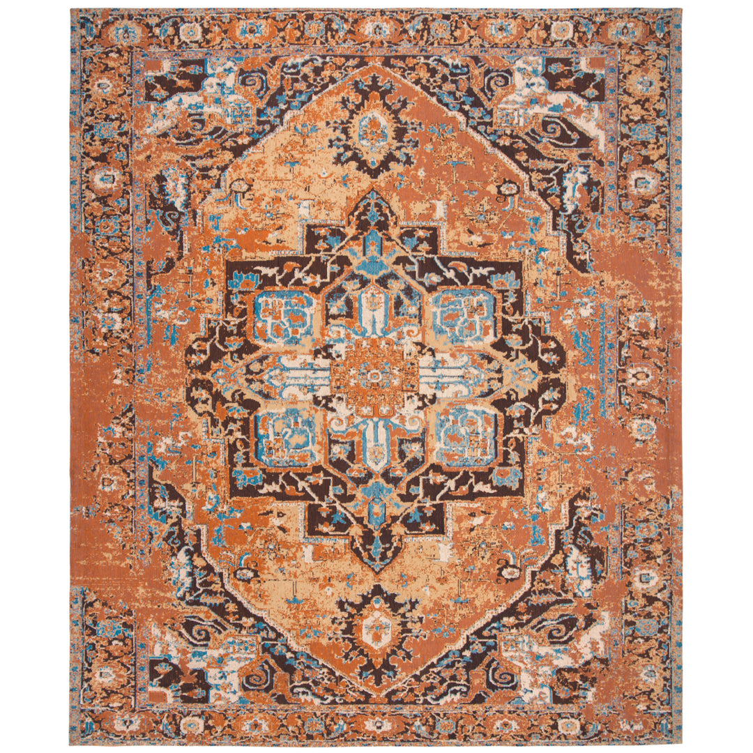 SAFAVIEH Classic Vintage CLV111P Orange / Navy Rug Image 1