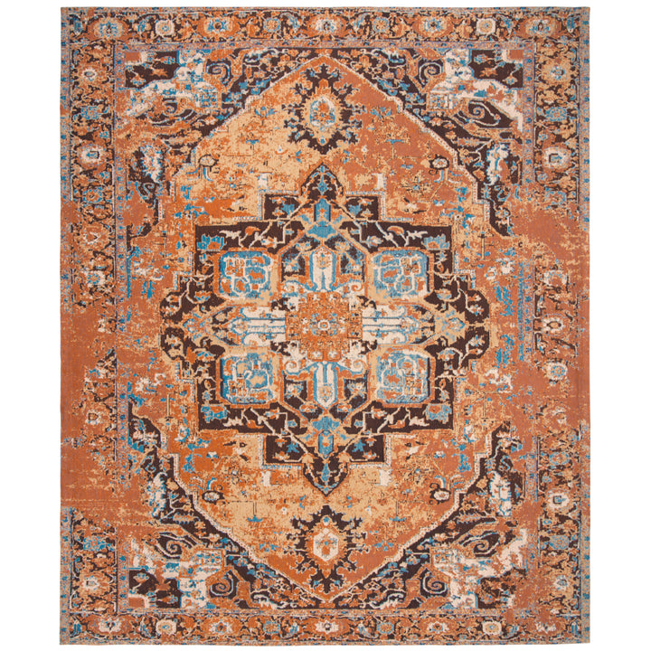 SAFAVIEH Classic Vintage CLV111P Orange / Navy Rug Image 1