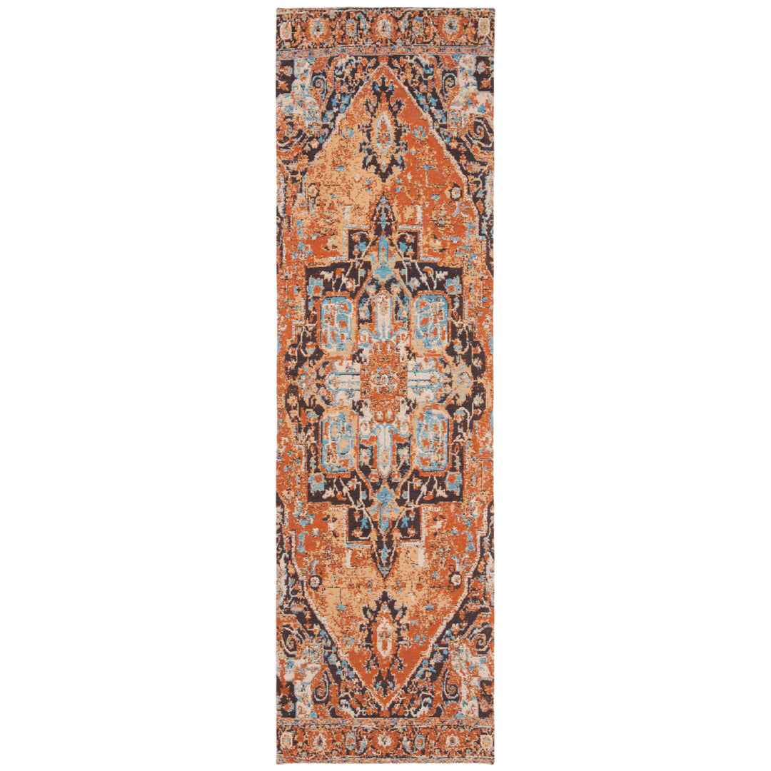 SAFAVIEH Classic Vintage CLV111P Orange / Navy Rug Image 3