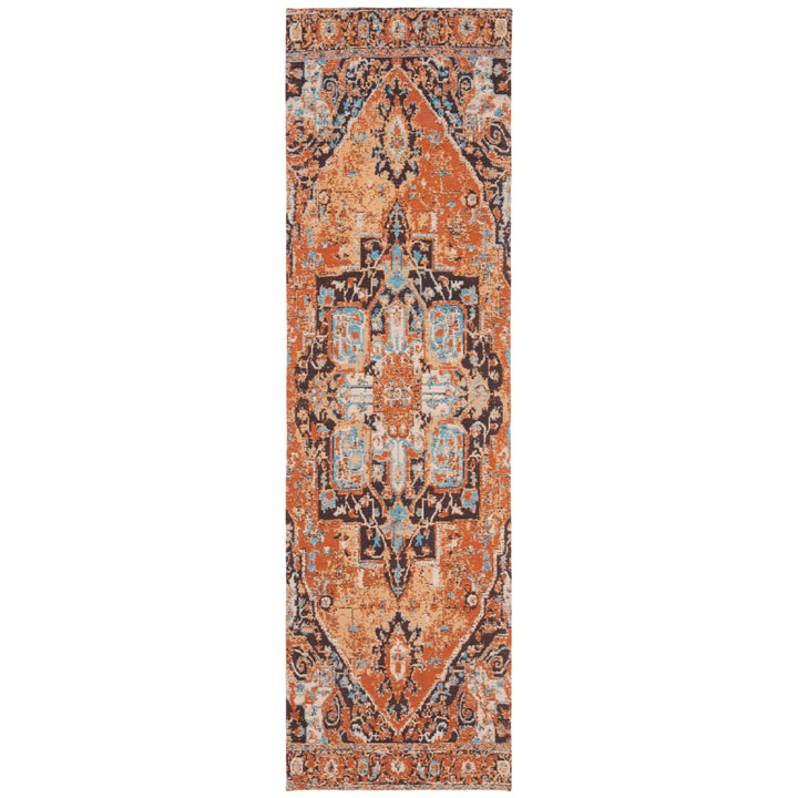 SAFAVIEH Classic Vintage CLV111P Orange / Navy Rug Image 1