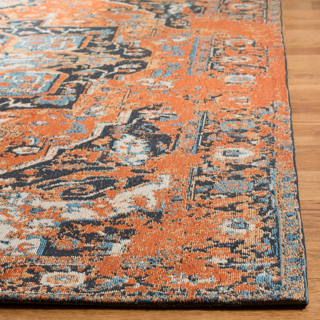 SAFAVIEH Classic Vintage CLV111P Orange / Navy Rug Image 4