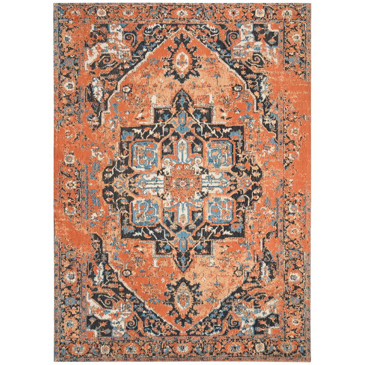 SAFAVIEH Classic Vintage CLV111P Orange / Navy Rug Image 5