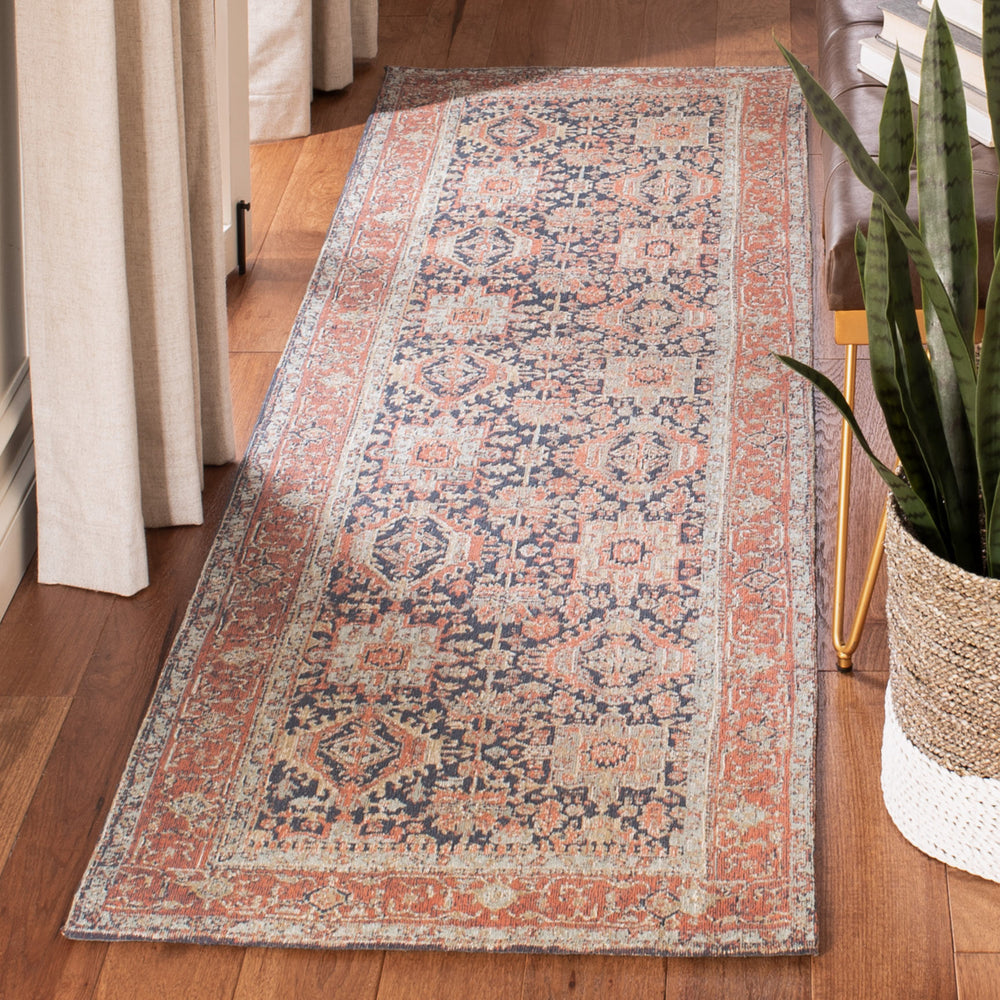 SAFAVIEH Classic Vintage CLV307N Navy / Rust Rug Image 2