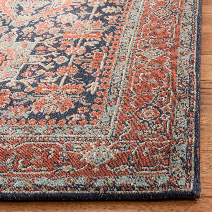 SAFAVIEH Classic Vintage CLV307N Navy / Rust Rug Image 4