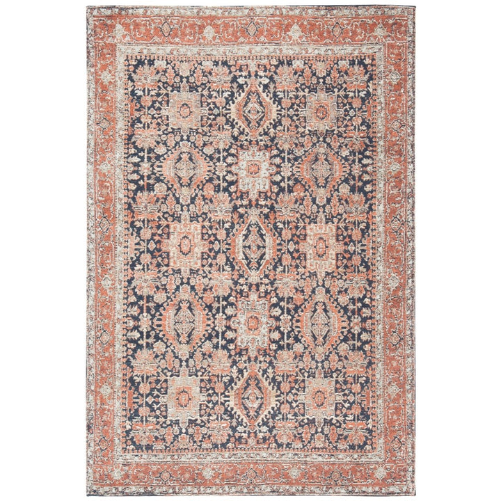 SAFAVIEH Classic Vintage CLV307N Navy / Rust Rug Image 5