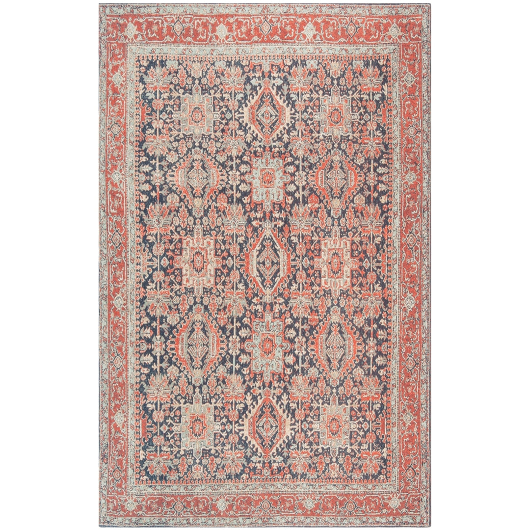 SAFAVIEH Classic Vintage CLV307N Navy / Rust Rug Image 6