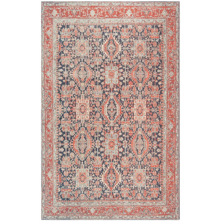 SAFAVIEH Classic Vintage CLV307N Navy / Rust Rug Image 6