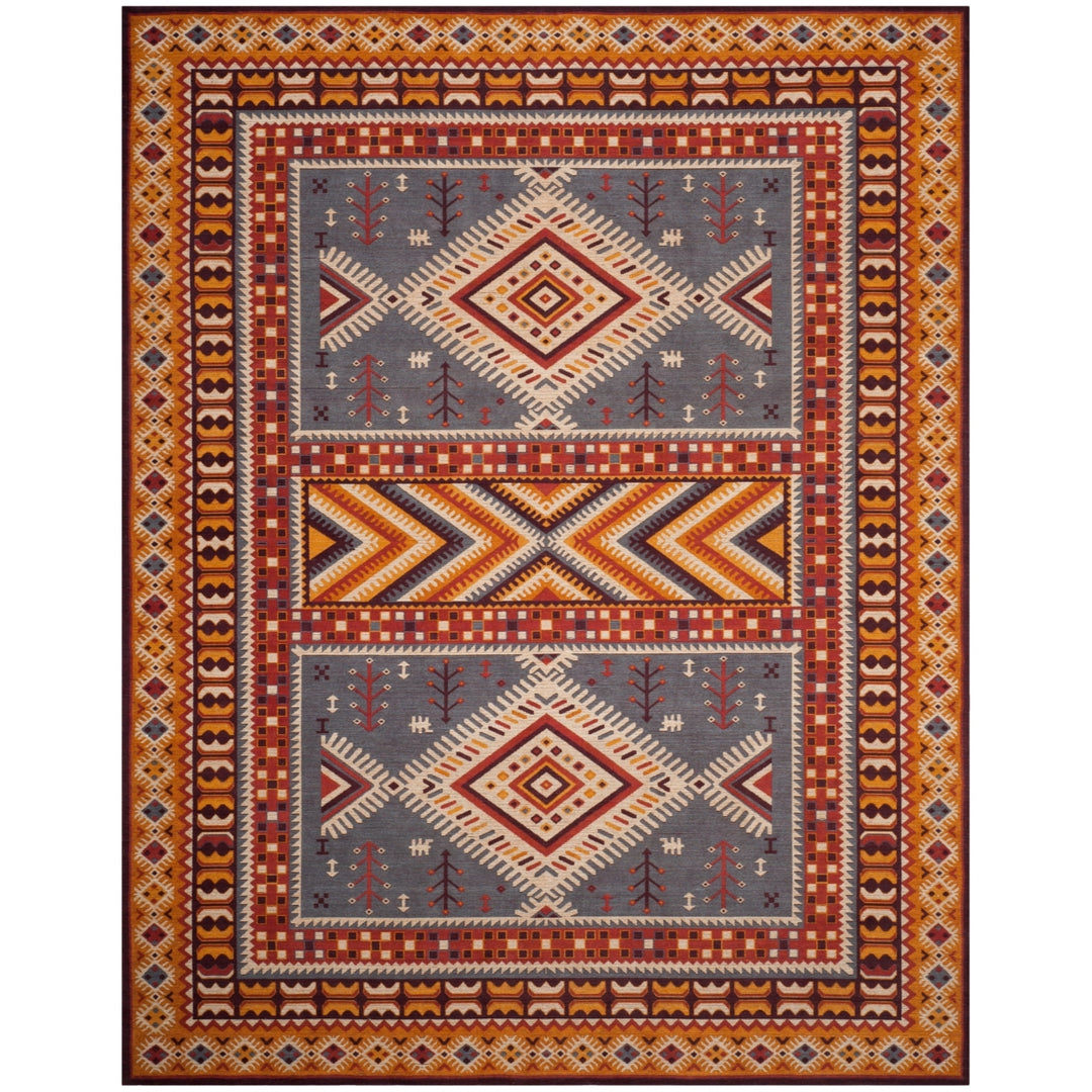 SAFAVIEH Classic Vintage CLV511C Slate / Mustard Rug Image 1