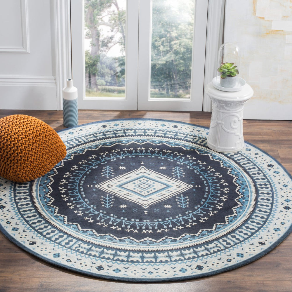 SAFAVIEH Classic Vintage CLV511A Navy / Light Blue Rug Image 2