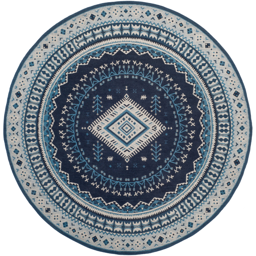 SAFAVIEH Classic Vintage CLV511A Navy / Light Blue Rug Image 4