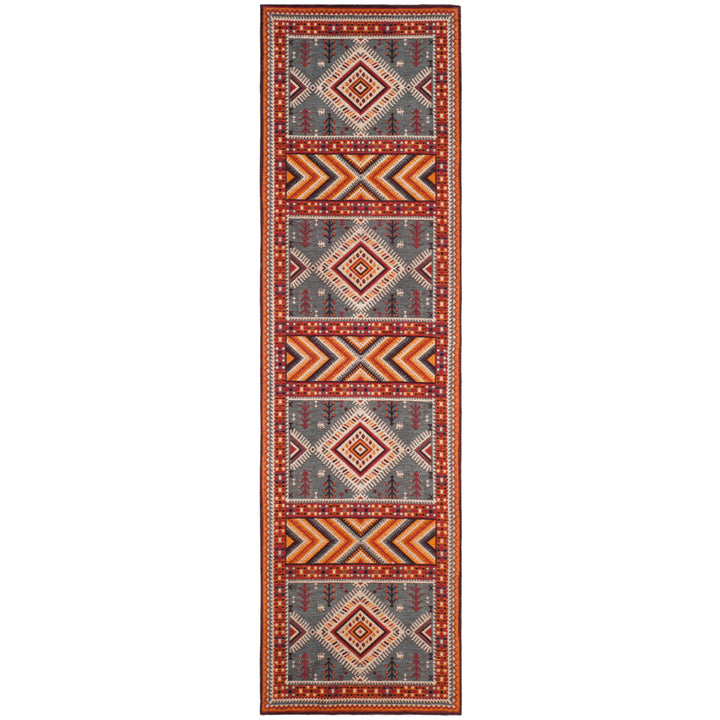 SAFAVIEH Classic Vintage CLV511C Slate / Mustard Rug Image 5