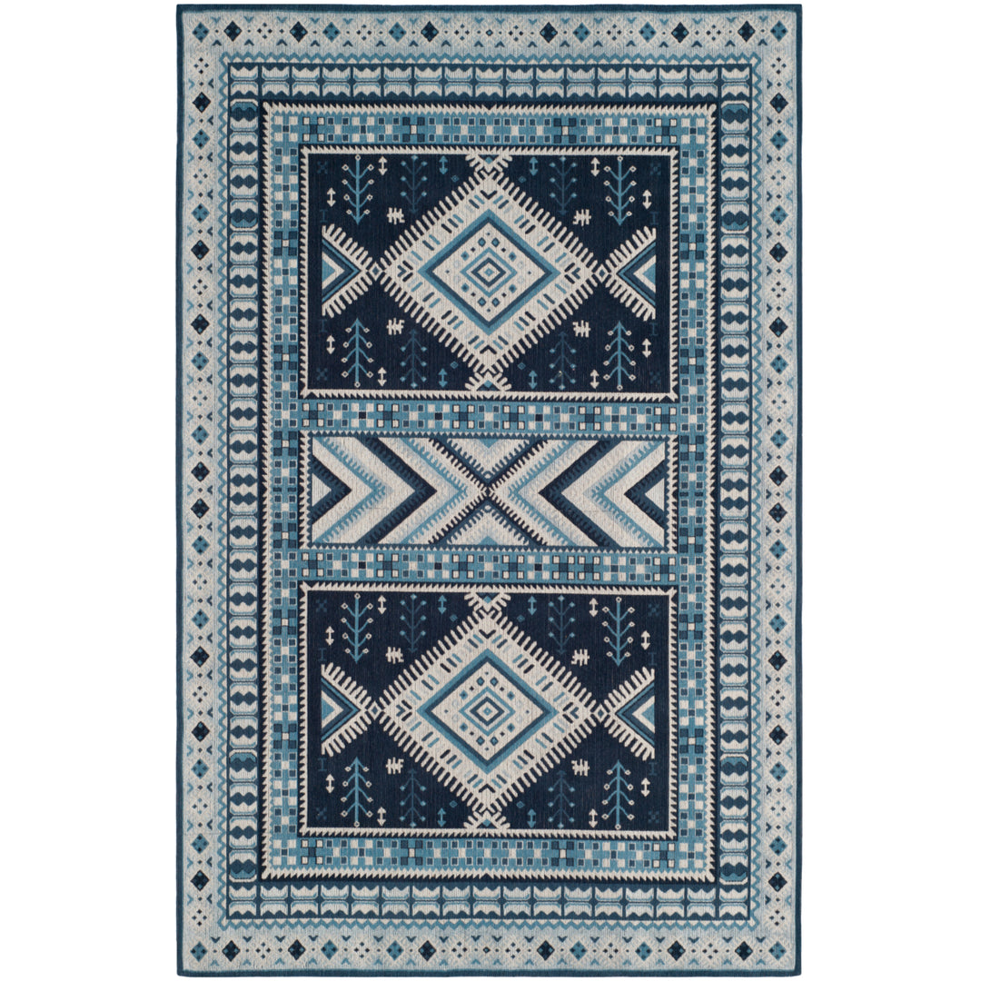 SAFAVIEH Classic Vintage CLV511A Navy / Light Blue Rug Image 9