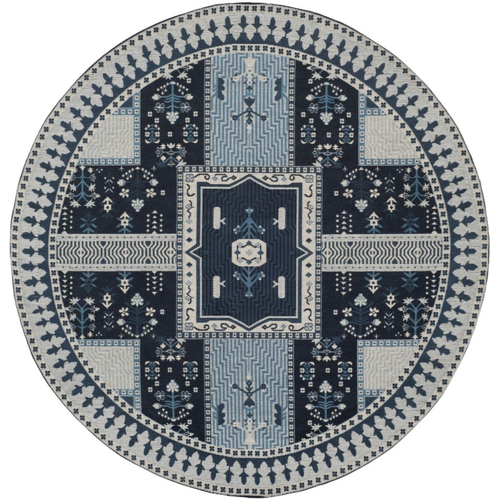 SAFAVIEH Classic Vintage CLV512A Navy / Light Blue Rug Image 1