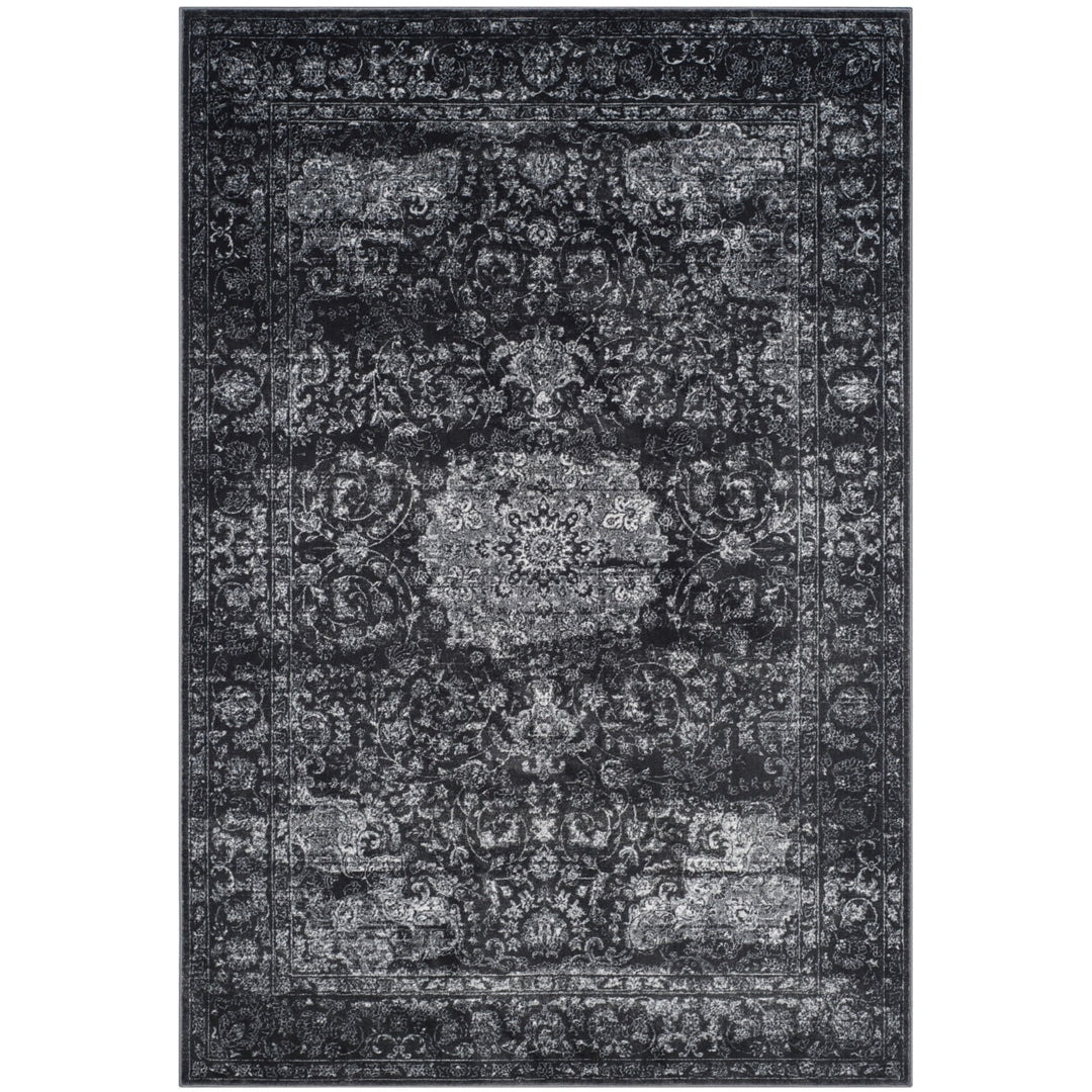 SAFAVIEH Carnegie Collection CNG631P Dark Grey/Cream Rug Image 7