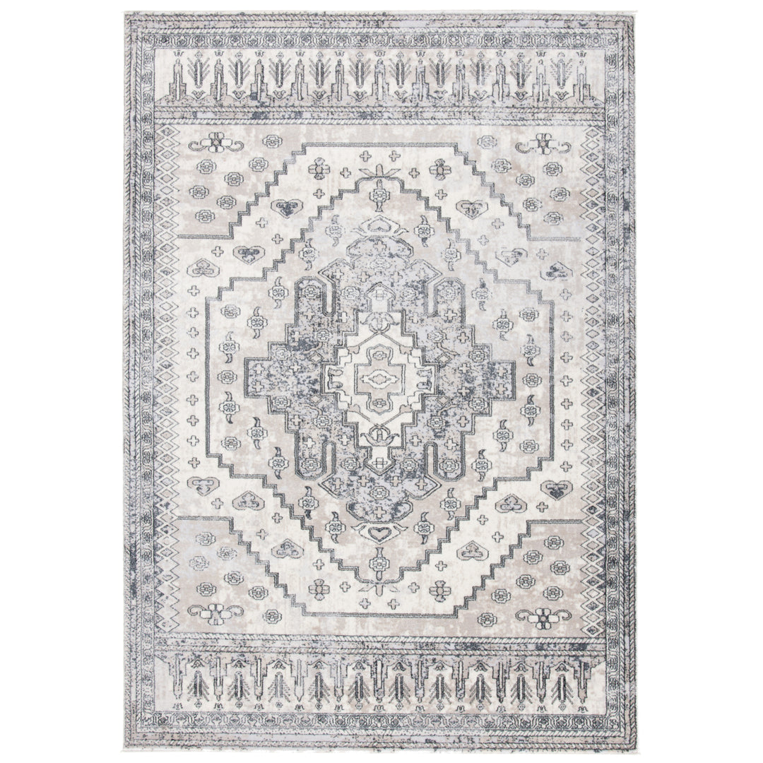 SAFAVIEH Carnegie Collection CNG662F Ivory / Grey Rug Image 1