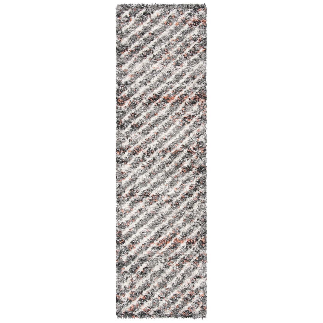 SAFAVIEH Canyon Shag CNY551F Grey / Ivory Rug Image 6