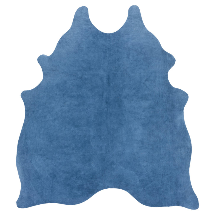 SAFAVIEH Suede Cowhide Collection COH800M Blue Rug Image 2