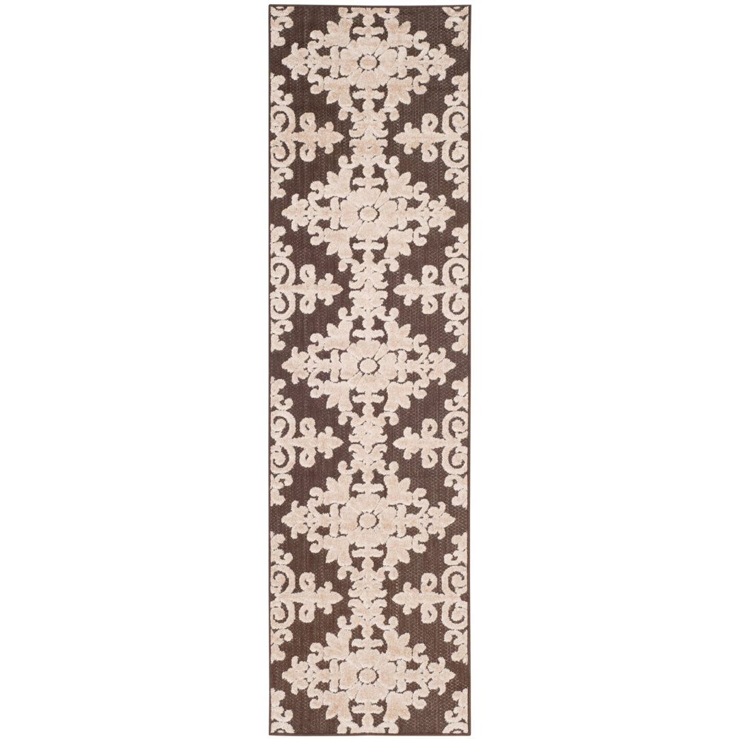 SAFAVIEH Cottage Collection COT906D Brown / Creme Rug Image 3