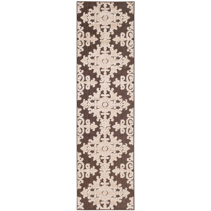 SAFAVIEH Cottage Collection COT906D Brown / Creme Rug Image 3