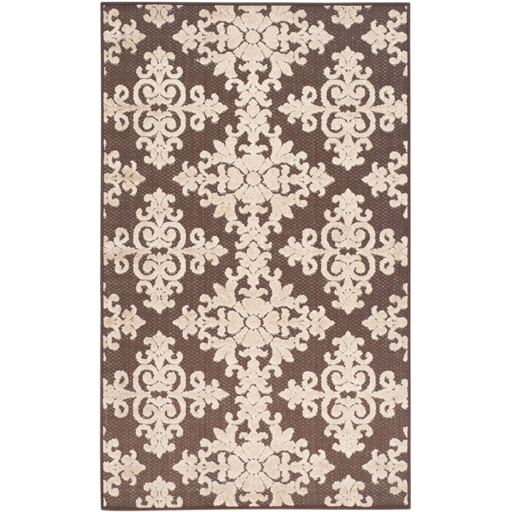 SAFAVIEH Cottage Collection COT906D Brown / Creme Rug Image 5