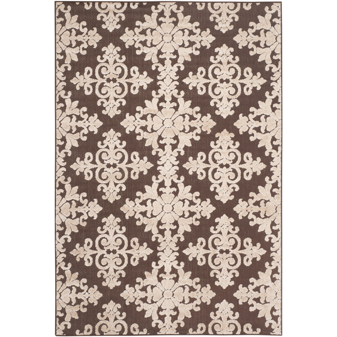 SAFAVIEH Cottage Collection COT906D Brown / Creme Rug Image 6