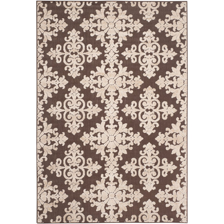 SAFAVIEH Cottage Collection COT906D Brown / Creme Rug Image 1