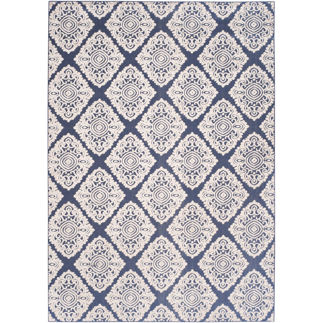 SAFAVIEH Cottage Collection COT907A Navy / Creme Rug Image 1