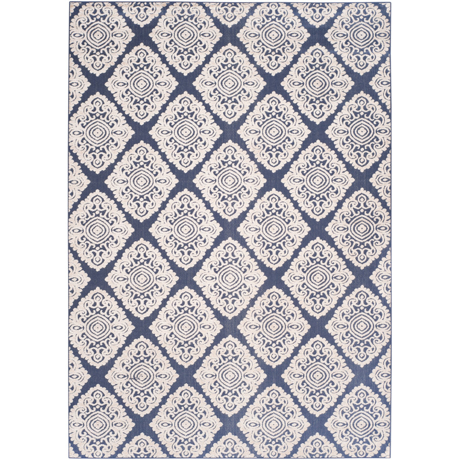 SAFAVIEH Cottage Collection COT907A Navy / Creme Rug Image 1