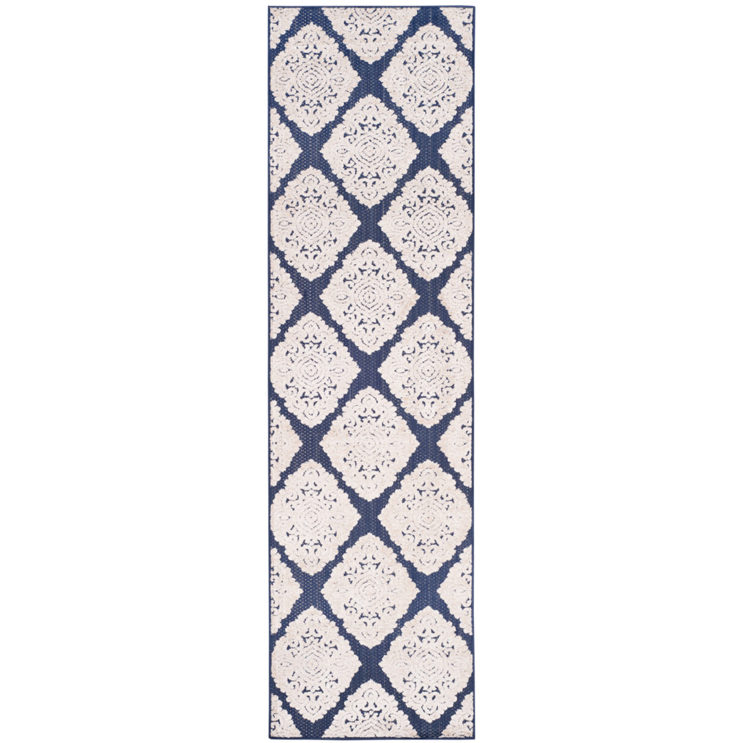 SAFAVIEH Cottage Collection COT907A Navy / Creme Rug Image 3