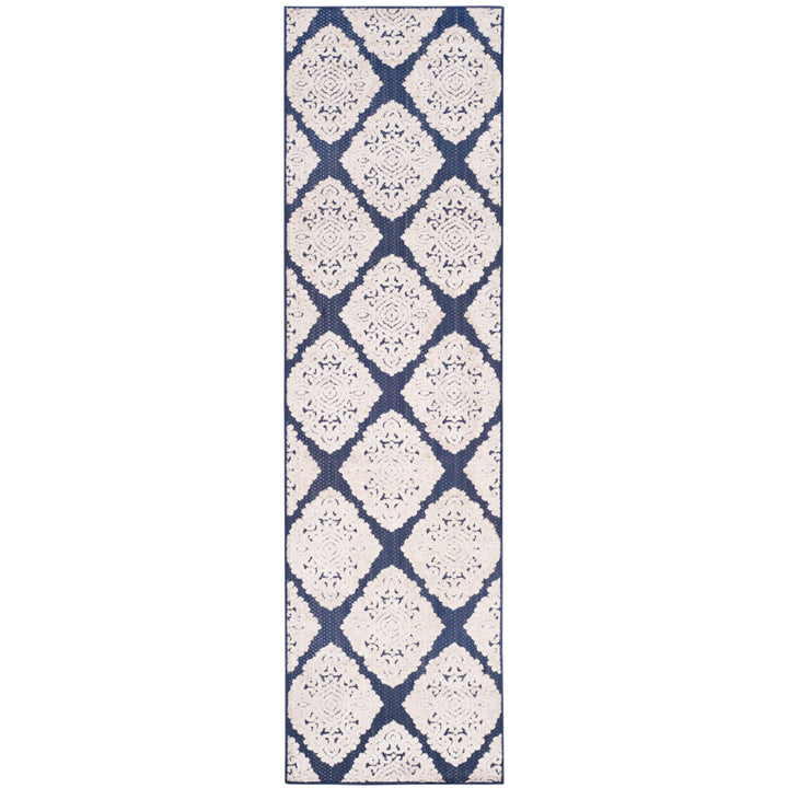 SAFAVIEH Cottage Collection COT907A Navy / Creme Rug Image 3