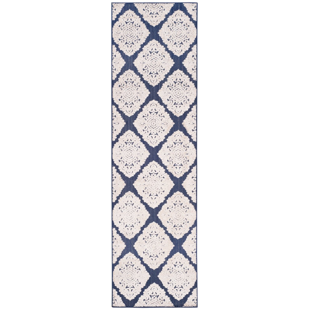 SAFAVIEH Cottage Collection COT907A Navy / Creme Rug Image 1