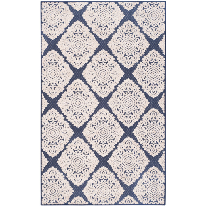 SAFAVIEH Cottage Collection COT907A Navy / Creme Rug Image 5