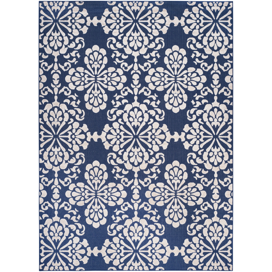 SAFAVIEH Cottage Collection COT908A Navy / Creme Rug Image 1