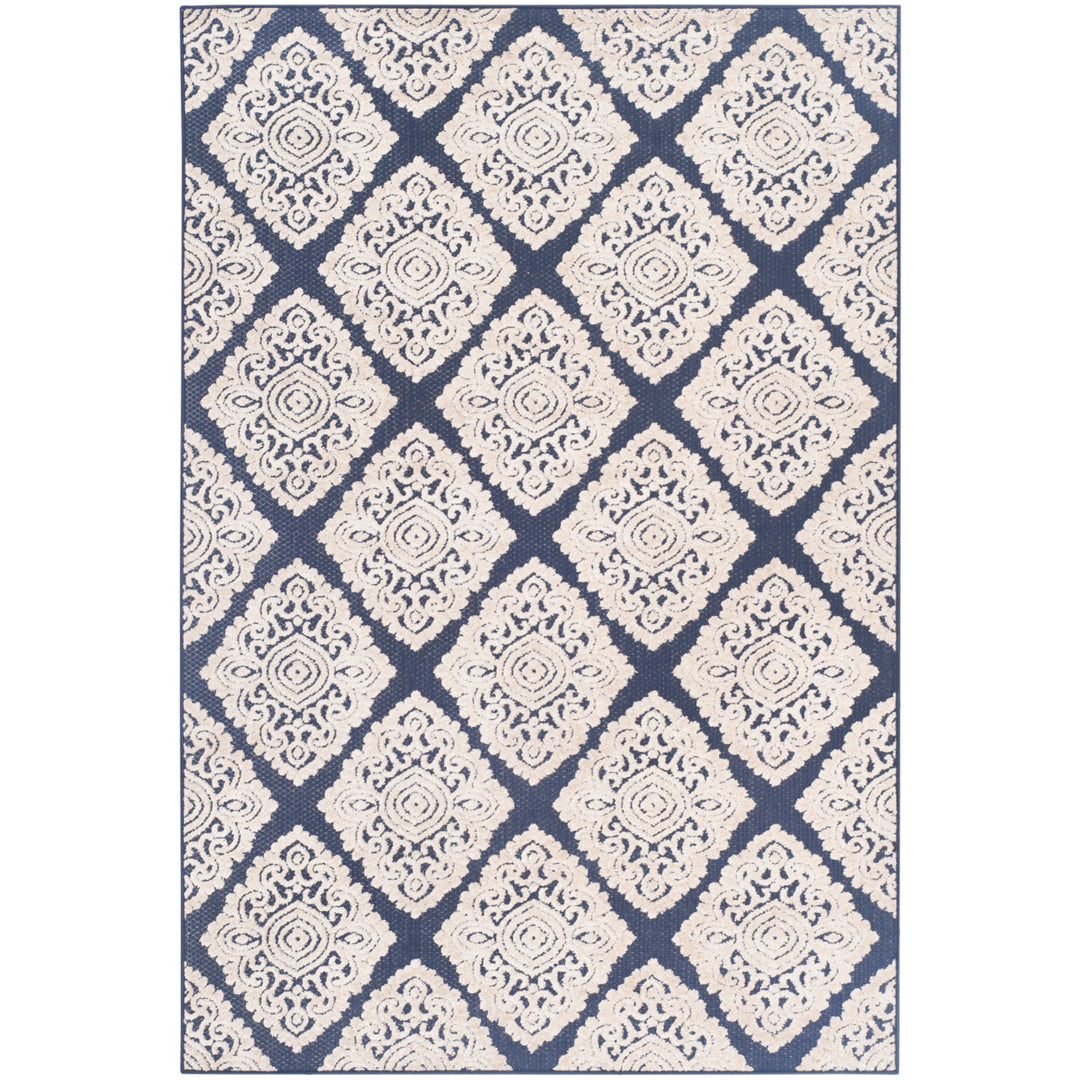 SAFAVIEH Cottage Collection COT907A Navy / Creme Rug Image 6